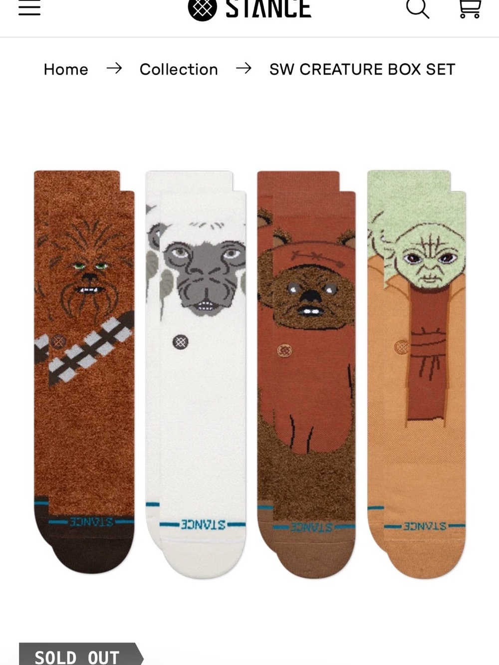 Stance Star Wars Creature Box Set Socks - Brown, White, Rust, Light Green